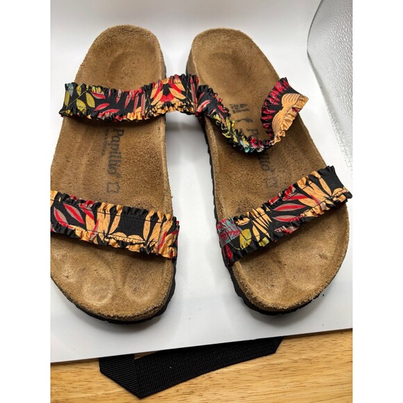 Birkenstock Papillio 2 Strap Arizona Sandal Flowers Size 41 - Picture 2 of 6
